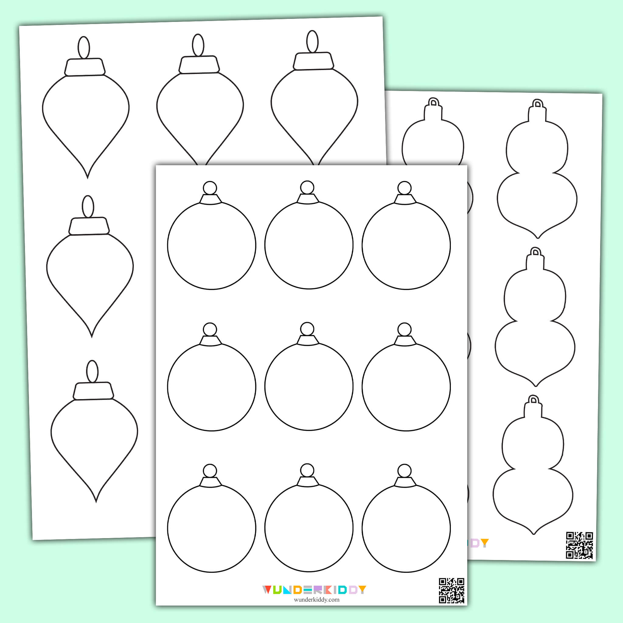 Kostenlose Malvorlage Für Weihnachtsbaumschmuck Als Pdf in Christmas Ball Template Printable