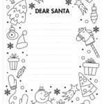 Letter To Santa Template   Free Printable Dear Santa Letters Inside Black And White Christmas Letter Template