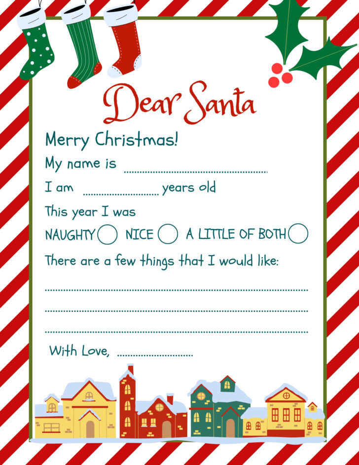 Children's Christmas Letter Template