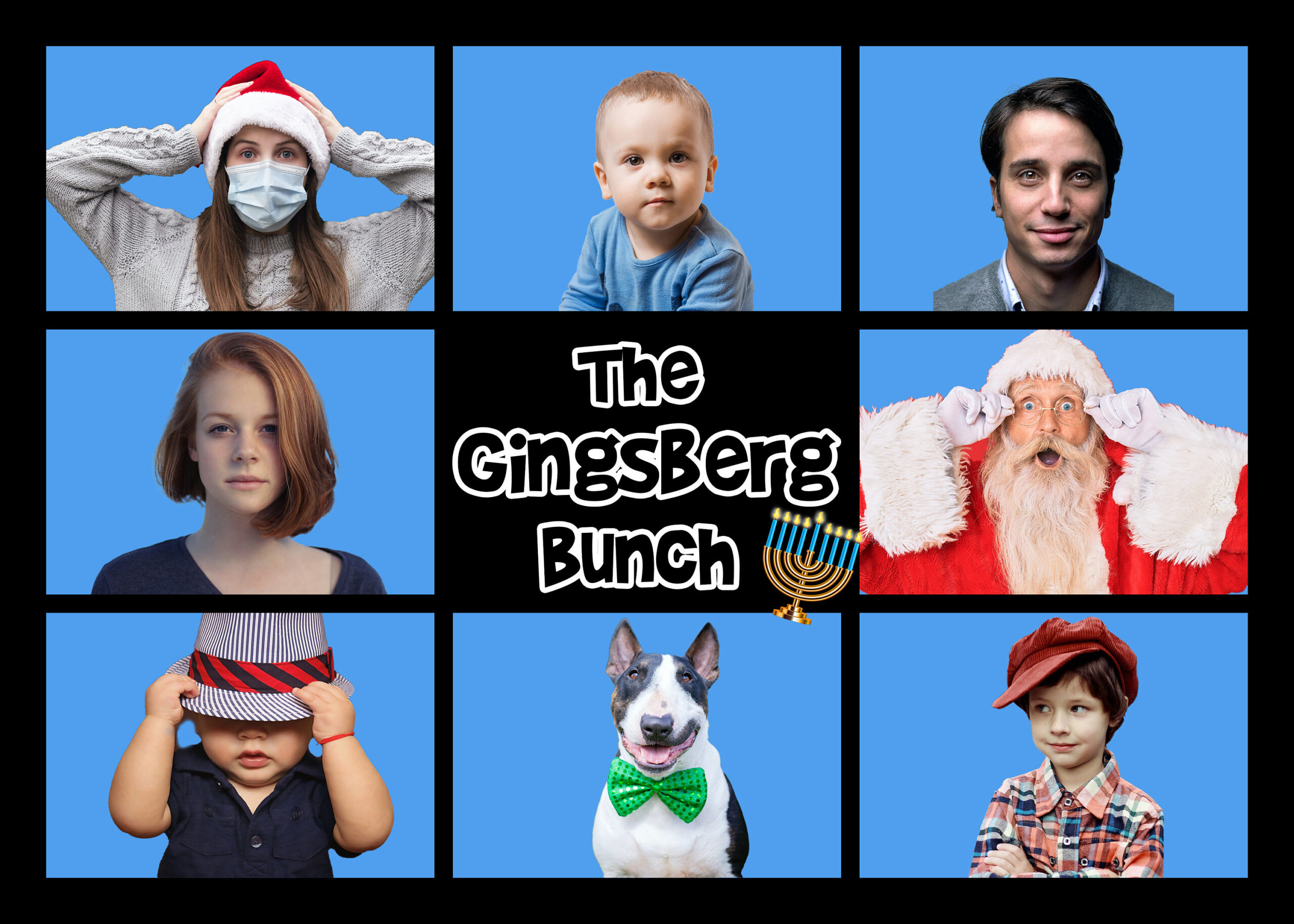 Lustige Brady Style Your Bunch Photoshop Und Canva Template inside Brady Bunch Christmas Card Template