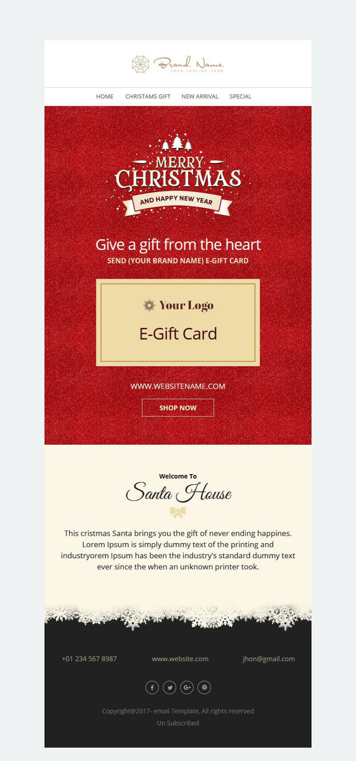 Christmas Email Template Mailchimp Christmas Email Template Mailchimp
