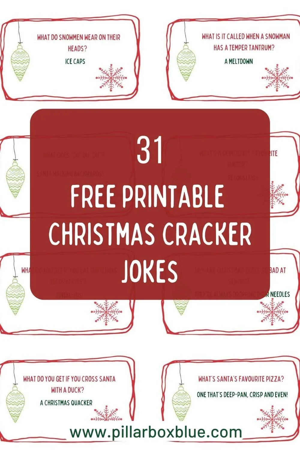 Make Your Own Christmas Crackers With Printable Cracker Jokes for Christmas Cracker Joke Template