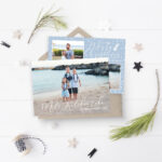 Mele Kalikimaka Christmas Card Template: Hawaii Beach Design Inside Beach Christmas Card Template