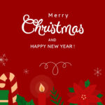 Merry Christmas And Happy New Year Wishes Template   Slidechef For Christmas And New Year Greetings Template