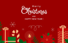 Merry Christmas And Happy New Year Wishes Template – Slidechef for Christmas And New Year Greetings Template