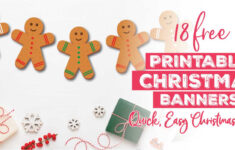 Merry Christmas Banners – 18 Awesome Styles To Print & Decorate throughout Christmas Banner Template Printable