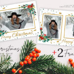 Merry Christmas Card Photoshop Template 5X7 In Christmas Card 5x7 Template