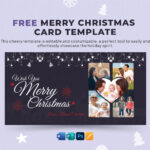 Merry Christmas Card Template In Psd, Word, Publisher, Pages With Apple Pages Christmas Card Template