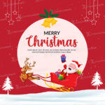 Merry Christmas Event On A Banner Template Pertaining To Christmas Banner Template
