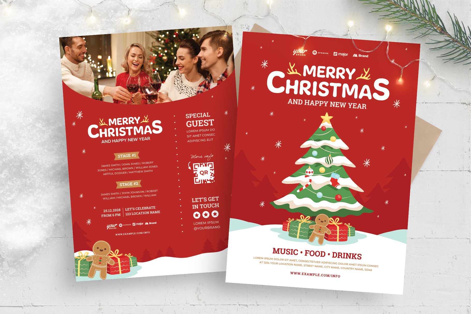 Merry Christmas Flyer Template [Psd, Ai, Eps] - Brandpacks intended for Christmas Flyer Template Psd