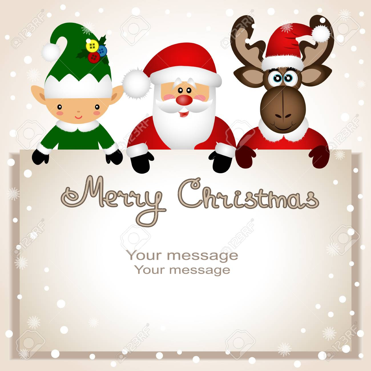 Merry Christmas Greeting Card Template. Royalty Free Svg, Cliparts inside Christmas Card Text Template