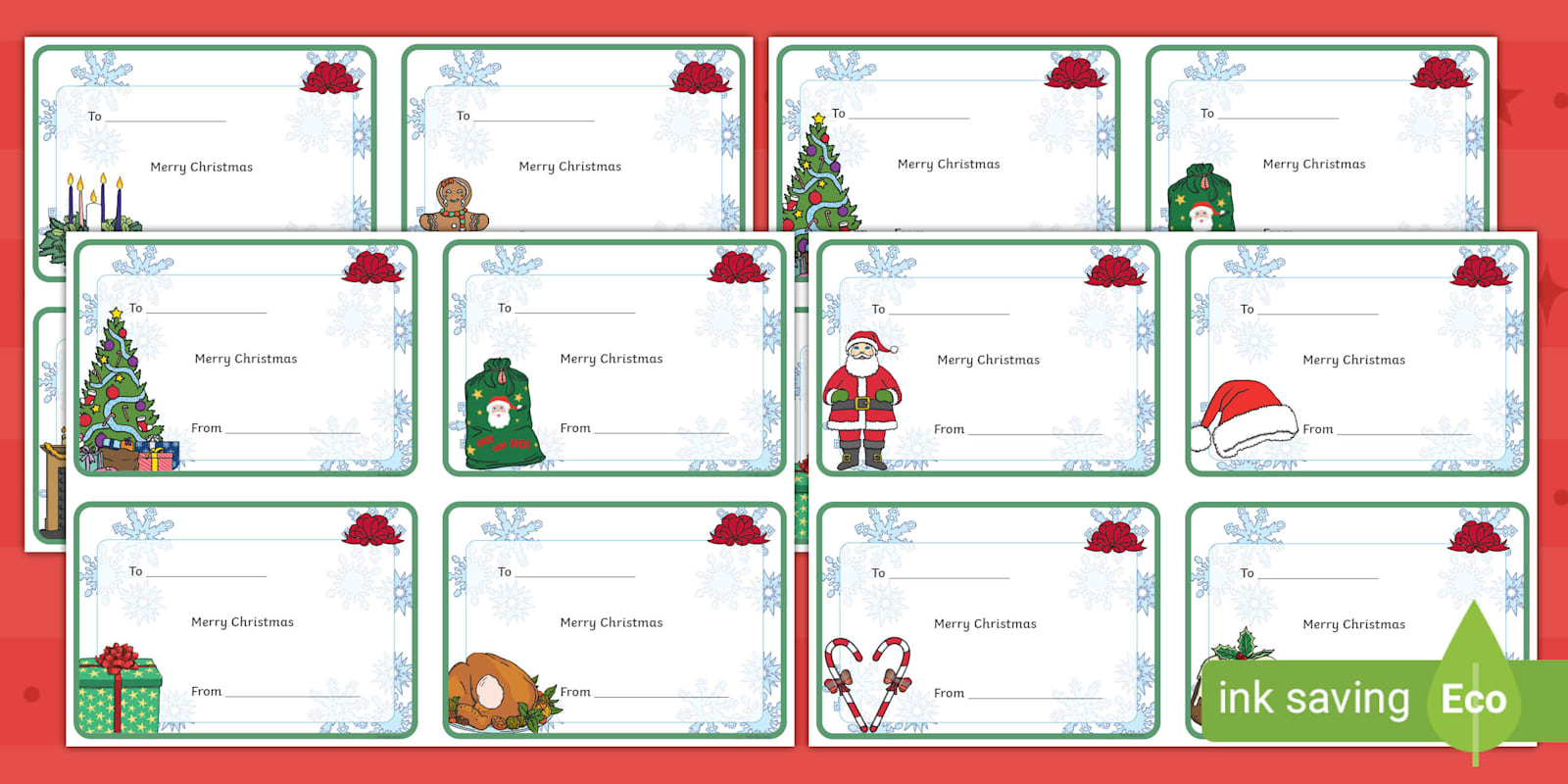 Merry Christmas Writing Template in Christmas Gift Writing Template