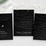 Minimalist Christmas Flyer Template   Brandpacks Within Christmas Flyer Template Black And White