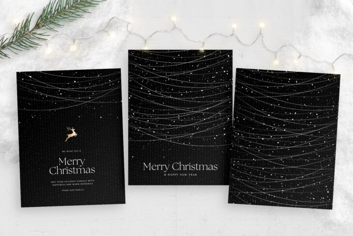 Christmas Flyer Template Black and White