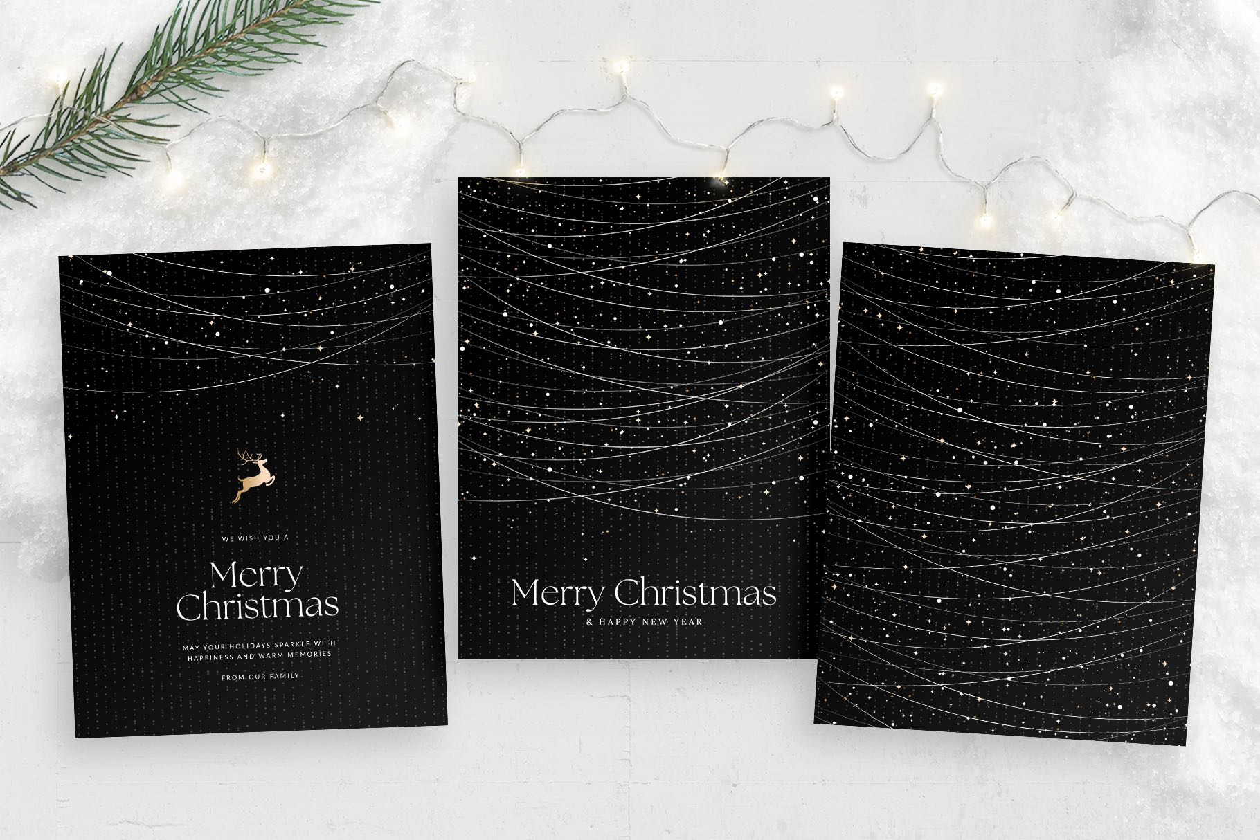 Minimalist Christmas Flyer Template - Brandpacks within Christmas Flyer Template Black And White