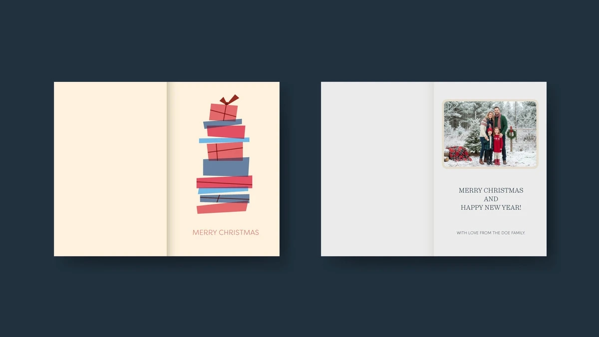 Minimalist Foldable Adobe Indesign Christmas Card Template intended for Christmas Card Template For Indesign