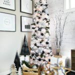 Modern Black And White Christmas Tree   Taryn Whiteaker Designs Intended For Black And White Christmas Tree Template