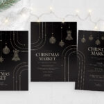 Modern Christmas Flyer Template   Brandpacks Pertaining To Christmas Flyer Template Black And White
