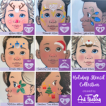 New Holiday Stencils!   Face Painting Help With Regard To Christmas Face Painting Template