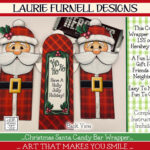 Nikolaus Candy Bar Wrapper, Weihnachten Schokoriegel Wrapper Throughout Christmas Candy Wrapper Template