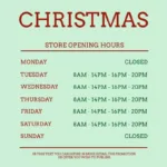 Opening Hours Templates Online Regarding Christmas And New Year Opening Hours Template
