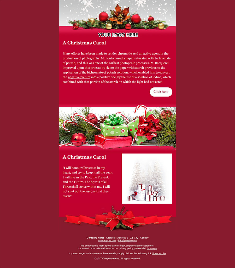 Original Editable Attractive Christmas 2020 Email Templates pertaining to Christmas Email Message Template