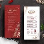 Ornate Christmas Menu Templates For Christmas Dinner Menu Card Template