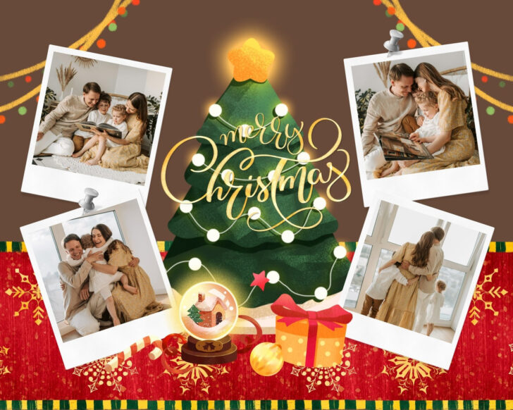 Christmas Collage Template Free Christmas Collage Template Free