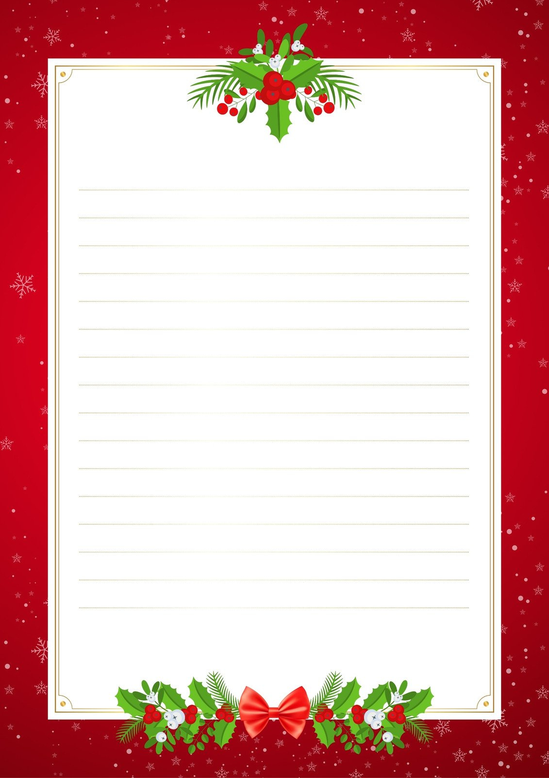 Page 11 - Free Customizable Christmas Page Border Templates | Canva with Blank Christmas Paper Template