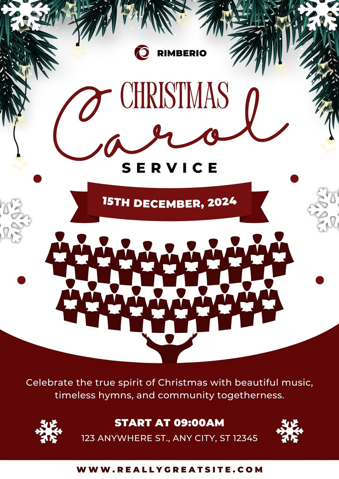 Page 15 - Free Custom Printable Christmas Poster Templates | Canva inside Christmas Carol Poster Template