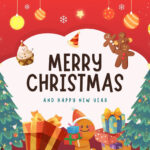Page 16   Free Custom Printable Christmas Card Templates | Canva Within Christmas And New Year Card Template