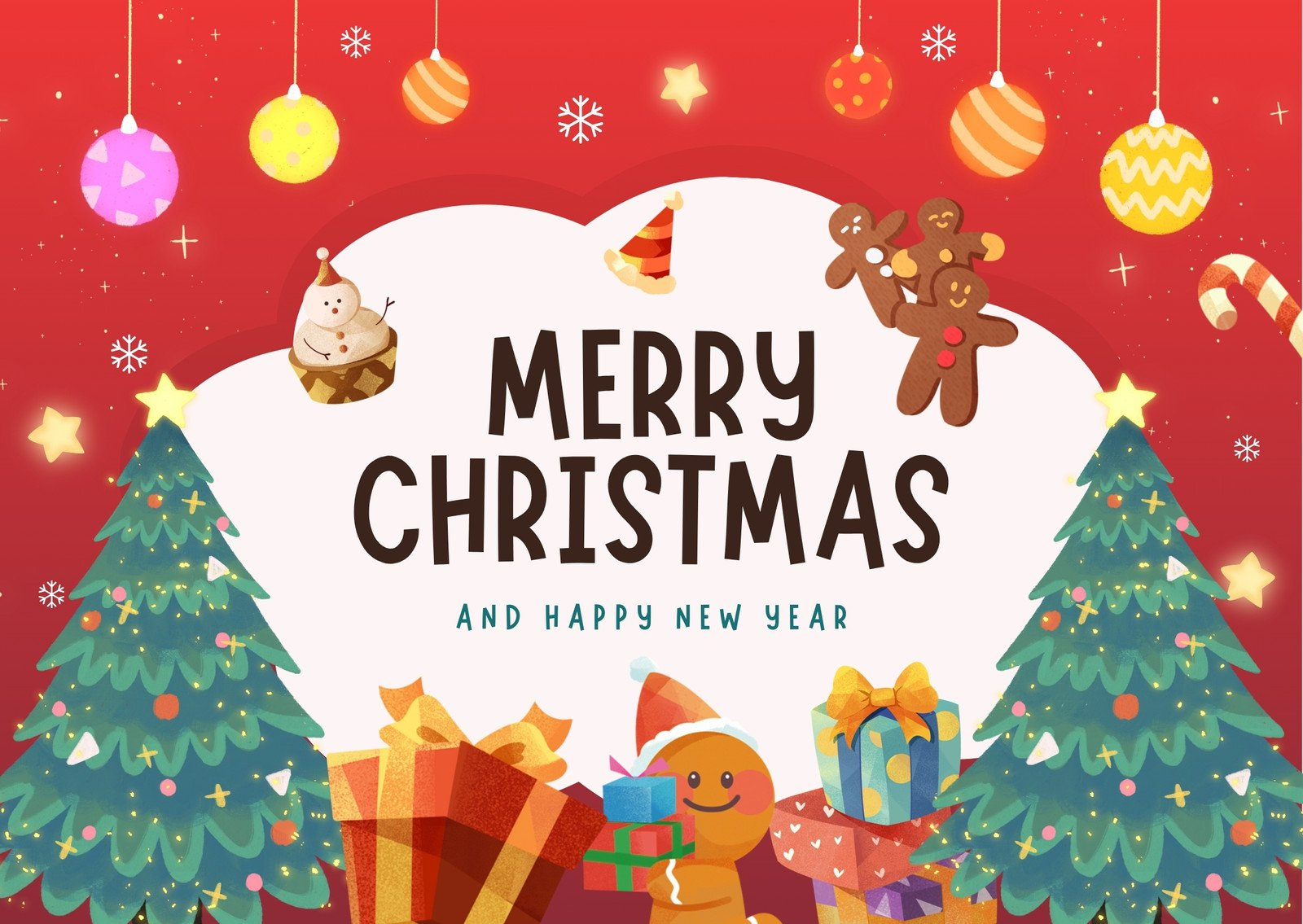 Page 16 - Free Custom Printable Christmas Card Templates | Canva within Christmas And New Year Card Template