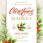 Page 16   Free, Printable, Customizable Christmas Flyer Templates Within Christmas Bazaar Flyer Template