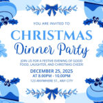 Page 18   Free, Printable, Customizable Christmas Invitation Pertaining To Blue Christmas Invitation Template