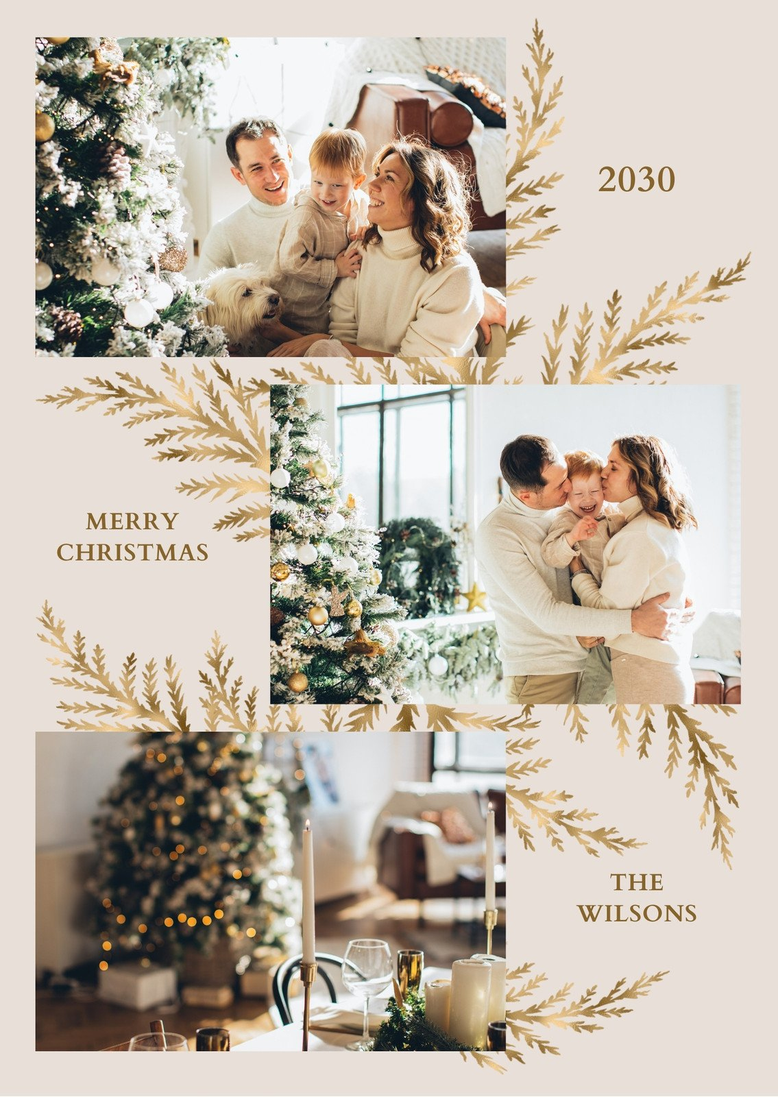 Page 2 - Edit And Print Free Photo Christmas Card Templates | Canva intended for Christmas Card Template 2 Photos