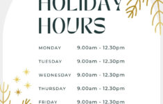 Page 2 – Free And Customizable Holiday Templates intended for Christmas Holiday Hours Template