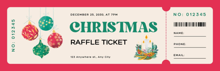 Christmas Event Ticket Template Free Christmas Event Ticket Template Free