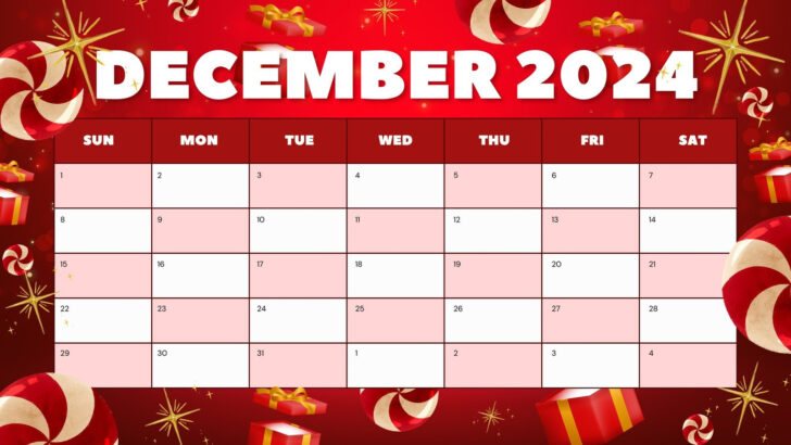 Christmas Calendar Template