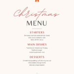 Page 2   Free Printable And Customizable Dinner Party Menu Intended For Christmas Eve Menu Template