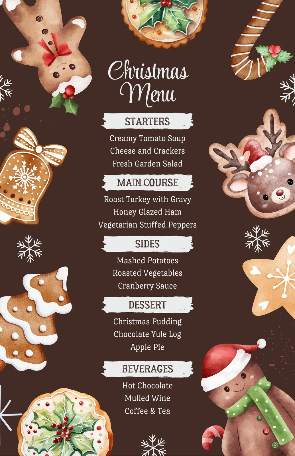 Page 20 - Free And Customizable Dessert Templates inside Christmas Dessert Menu Template