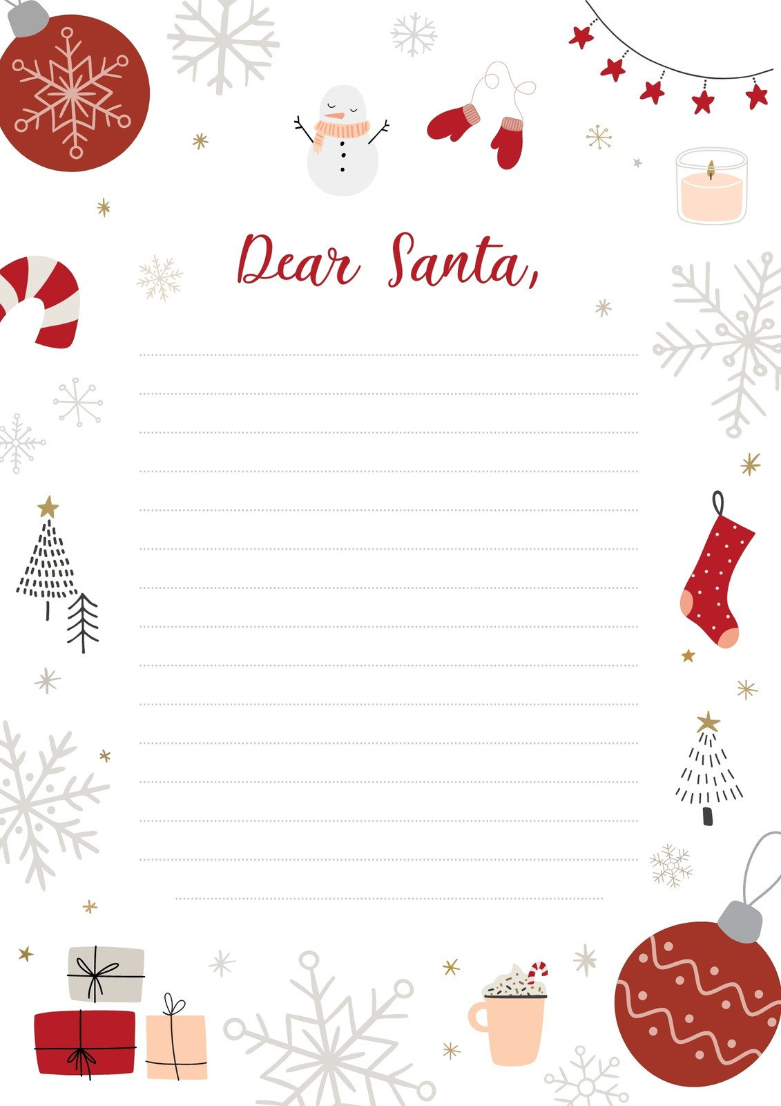 Page 3 - Free And Customizable Christmas Letter Templates | Canva with Blank Christmas Letter Template