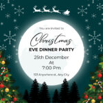 Page 3   Free Christmas Party Virtual Invitation Templates | Canva Intended For Christmas Eve Invitation Template Free