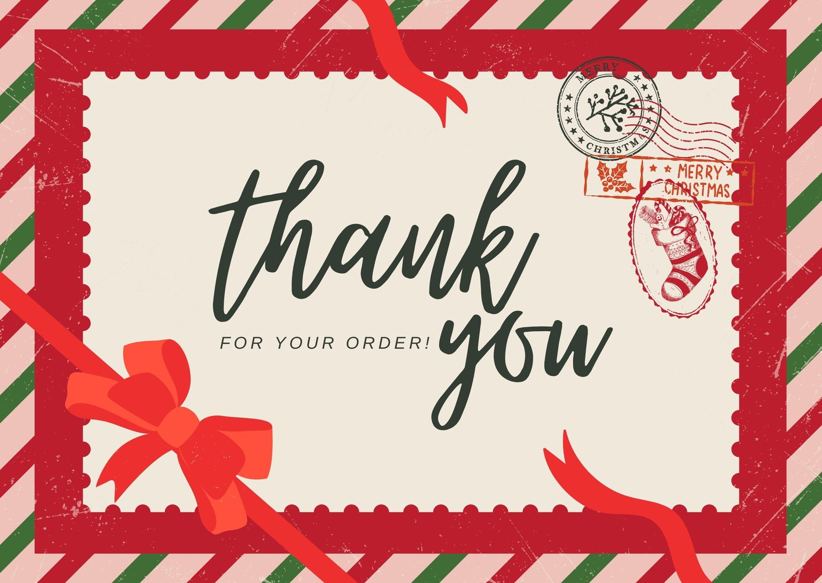 Page 3 - Free Custom Printable Christmas Thank You Card Templates in Christmas Card Thank You Template