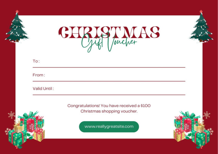 Christmas Gift Vouchers Template Christmas Gift Vouchers Template