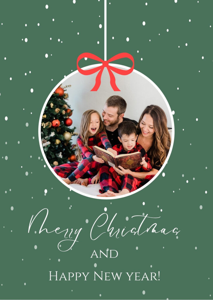 Christmas Family Postcard Template