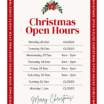 Page 4   Free And Customizable Opening Hour Templates | Canva Inside Christmas Business Hours Template