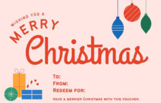 Page 4 – Free, Printable Custom Christmas Gift Certificate regarding Christmas Gift Card Free Template