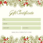 Page 4   Free Printable Holiday Gift Certificate Templates | Canva Intended For Blank Christmas Certificate Template