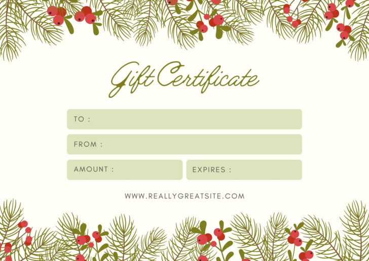 Blank Christmas Certificate Template Blank Christmas Certificate Template
