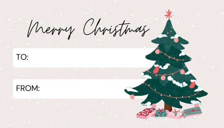 Christmas Card Gift Template